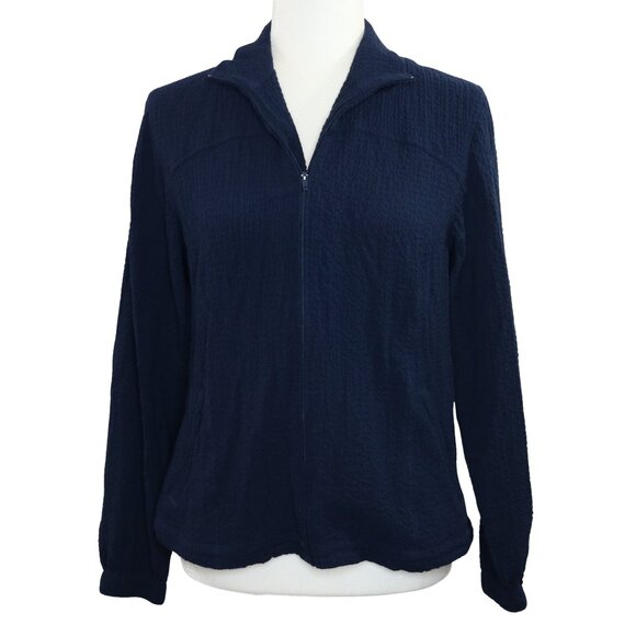 Orvis Navy Blue Scrunch Jacket Zip-Up Lightweight - Picture 1 of 12